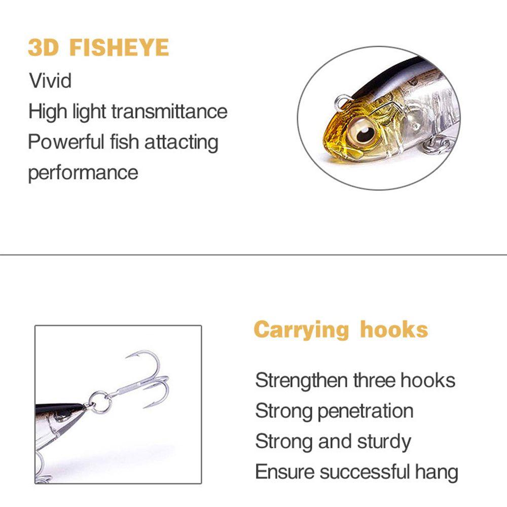 Top Pencil Baits Umpan Dengan Bola Baja Transparan Crankbaits Tackle Minnow Lures