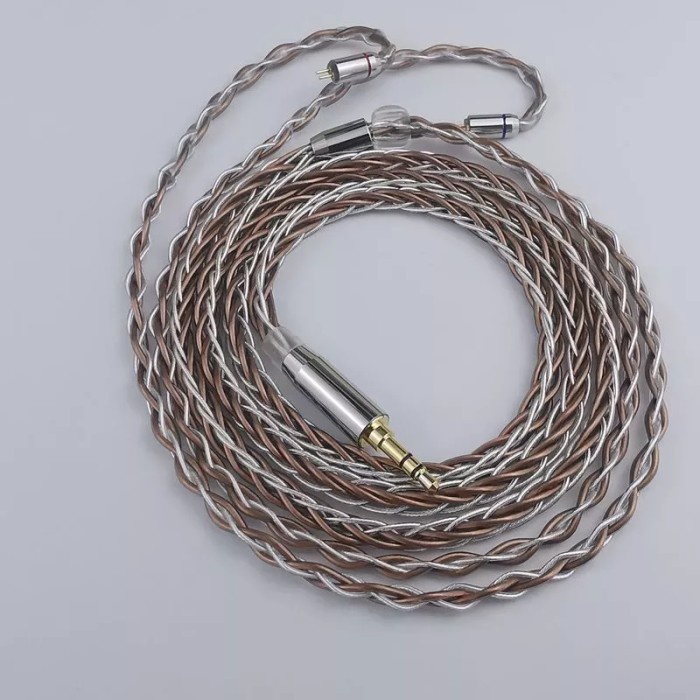 XINHS 8 Core Pure Silver &amp; Single Crystal Copper Mixed Braid Kabel Upgrade Cable