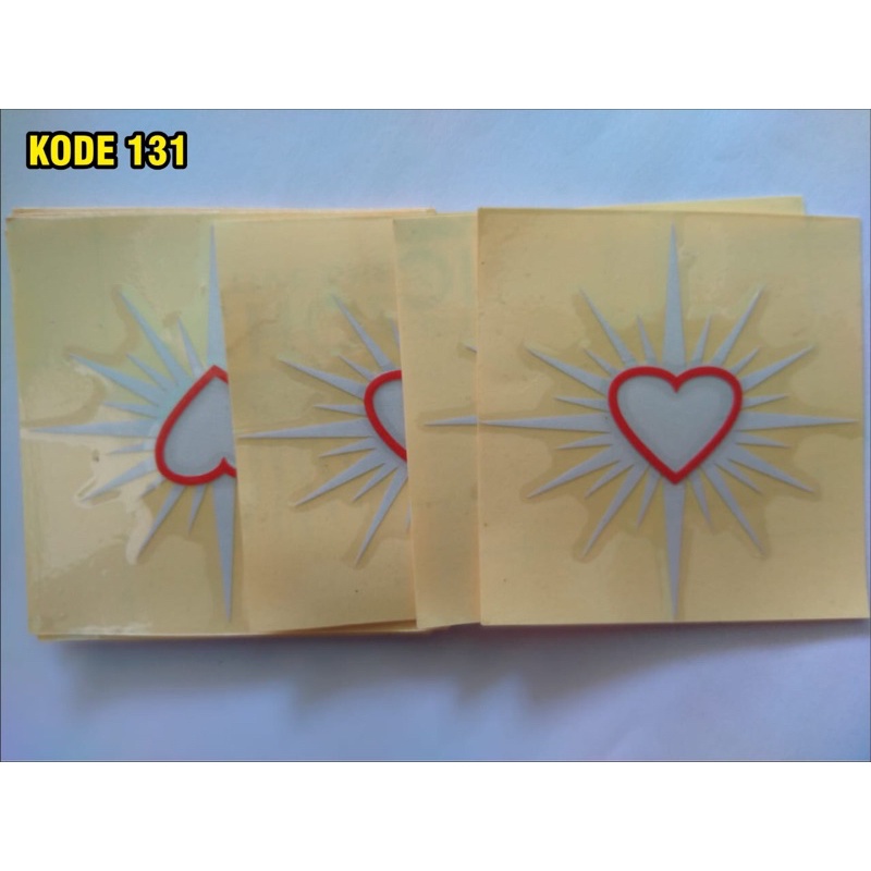 

STICKER CUTTING HATI BERSINAR
