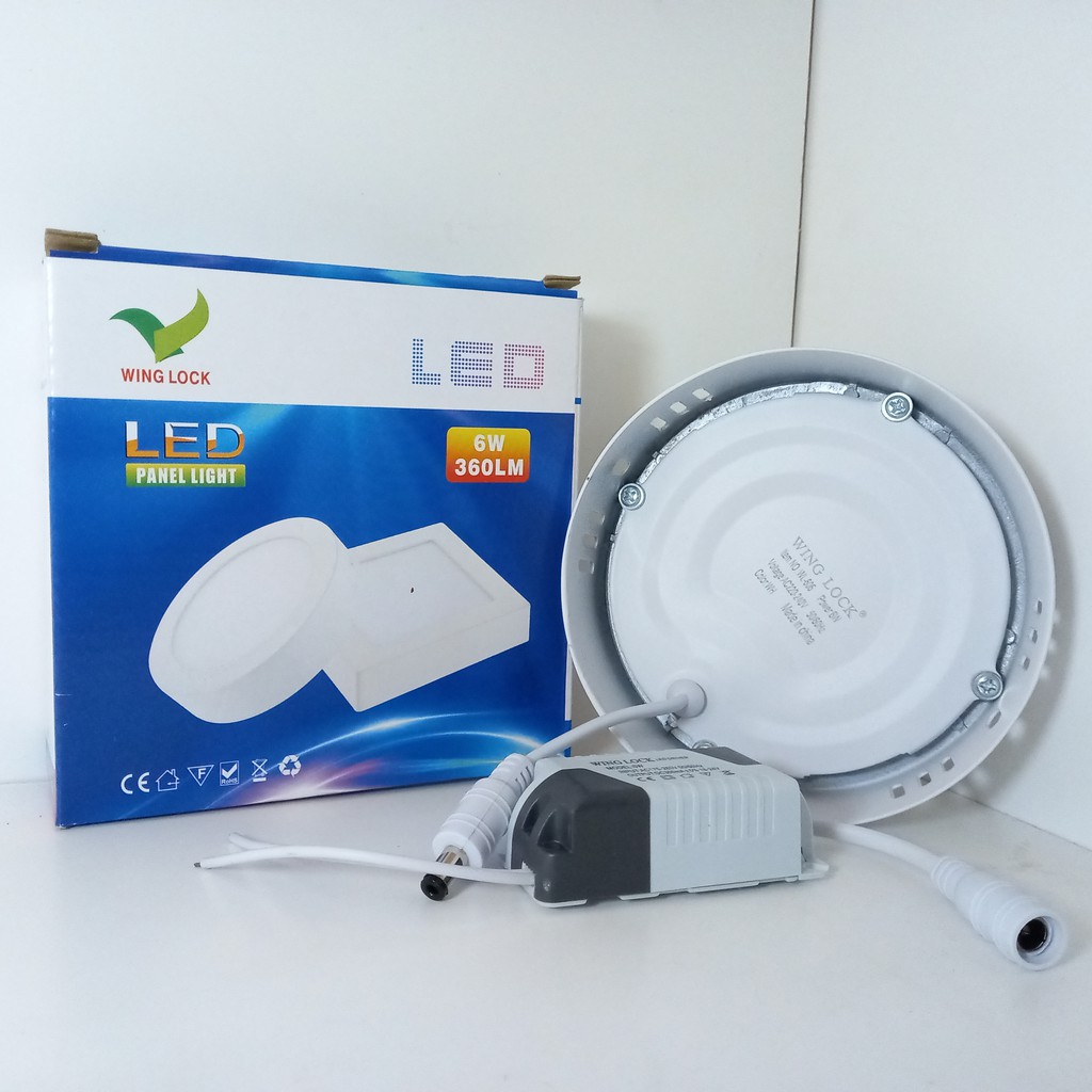 LAMPU DOWNLIGHT LED 6 WATT PUTIH OUTBOW LAMPU PANEL LED BULAT 6w OUTBOW