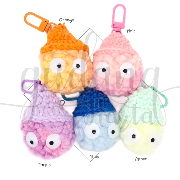 Gantungan Kunci PomPom Topi Keychain Topi Bulu Simple GH 302010