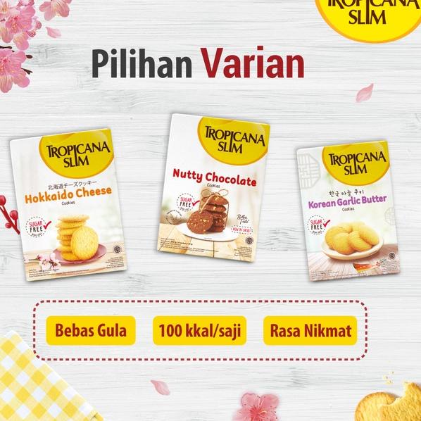

Promo Hari Ini" Triple Pack - Tropicana Slim Korean Garlic Butter Cookies 100 gr x 3 Pcs - Cookie