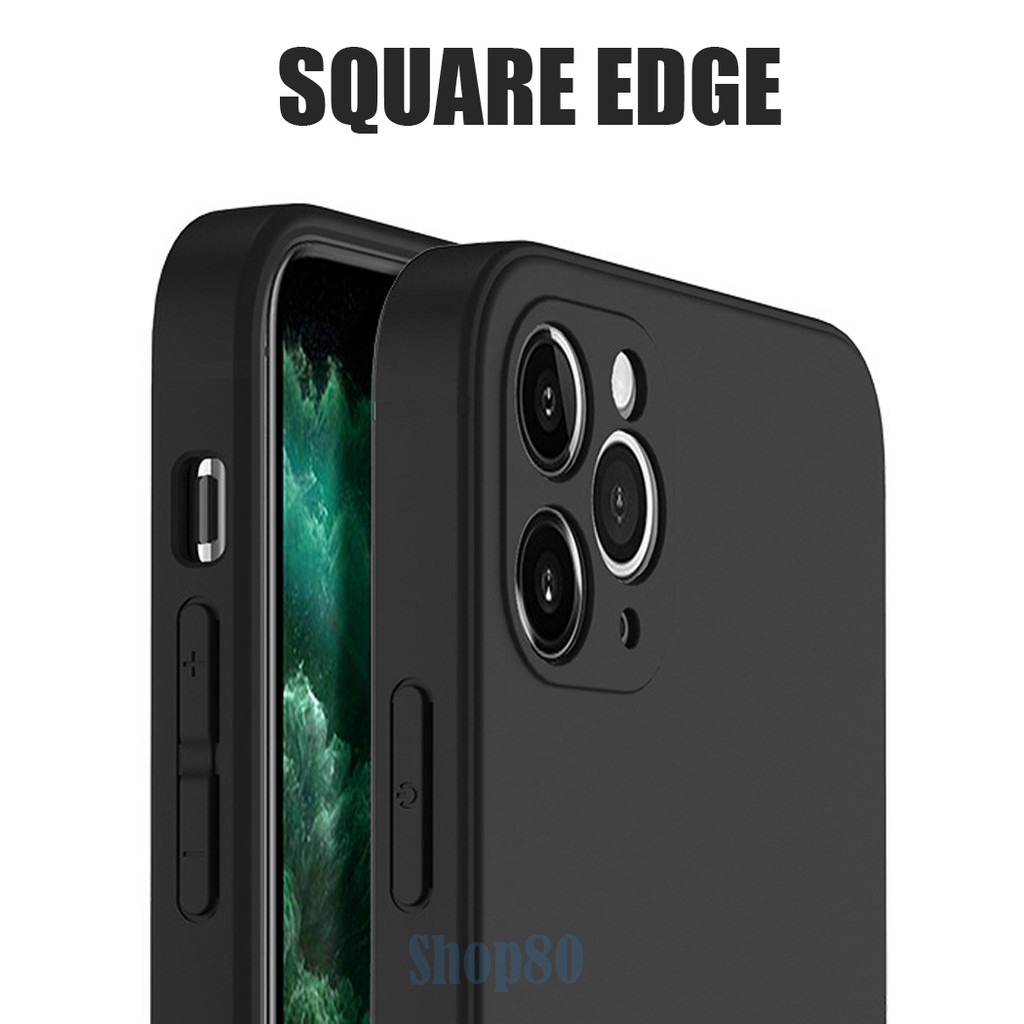 Soft Case Square iPhone 6 6s 7 8 Plus X XS XR 11 12 13 Mini Pro Max Casing Softcase Silicon Edge Matte