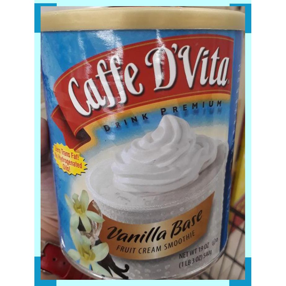 

Caffe D'Vitta Vanilla base zero trans fat- no hydrogenated oils.