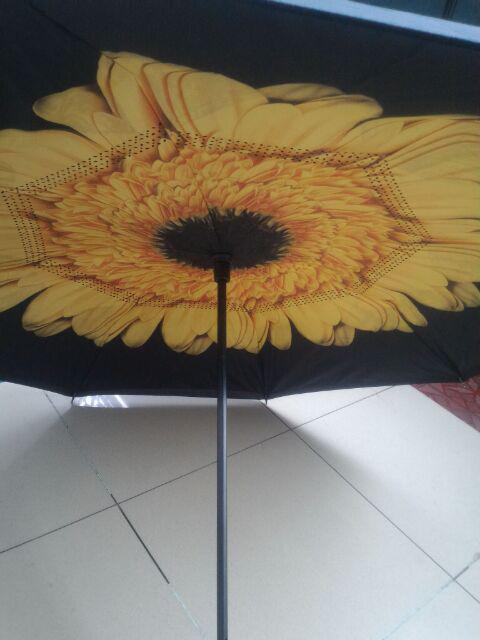Payung Terbalik Reverse Umbrella Gagang C Kazbrella ( Bunga )