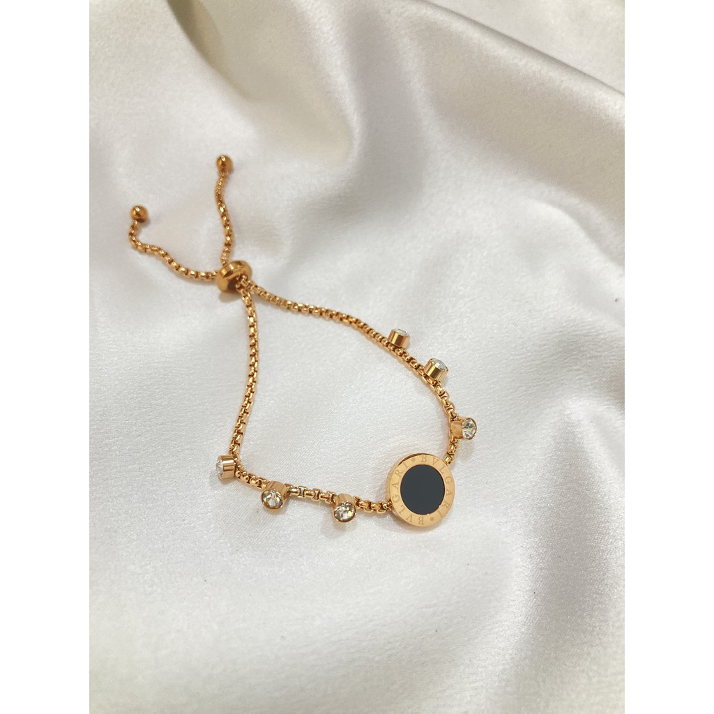 Gelang Serut Titanium Anti Karat Aksesoris Perhiasan Wanita GLT-035