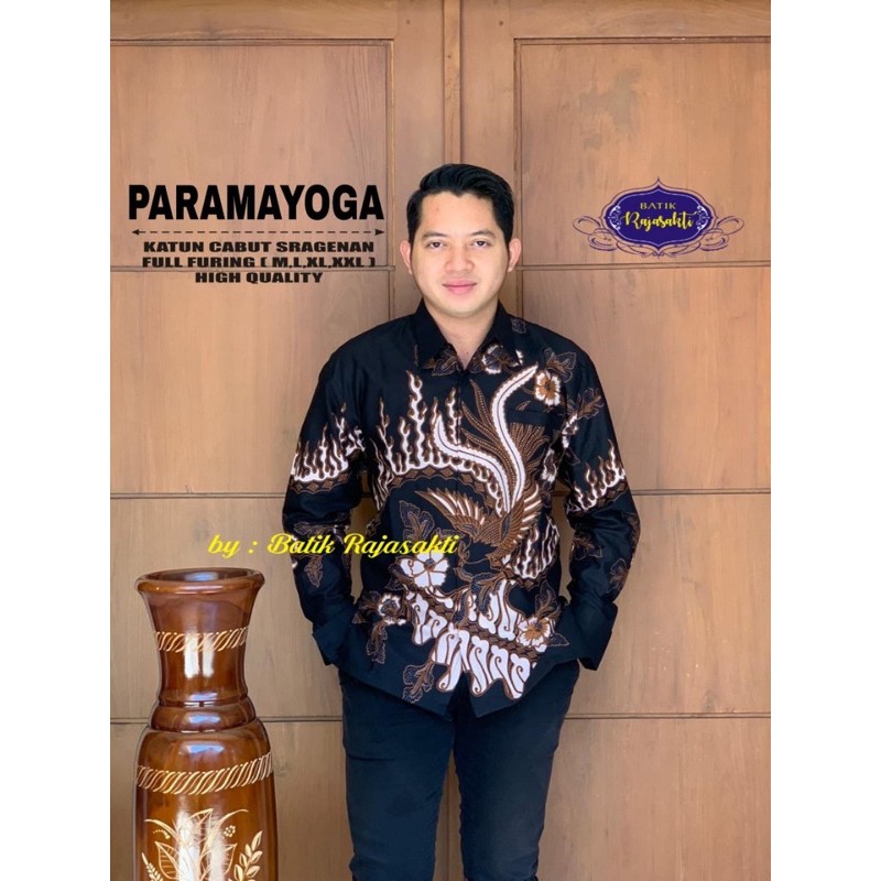 BATIK PRIA PARAMAYOGA LAPIS FURING KATUN HALUS SRAGENAN SIZE M-XXL HIGH QUALITY