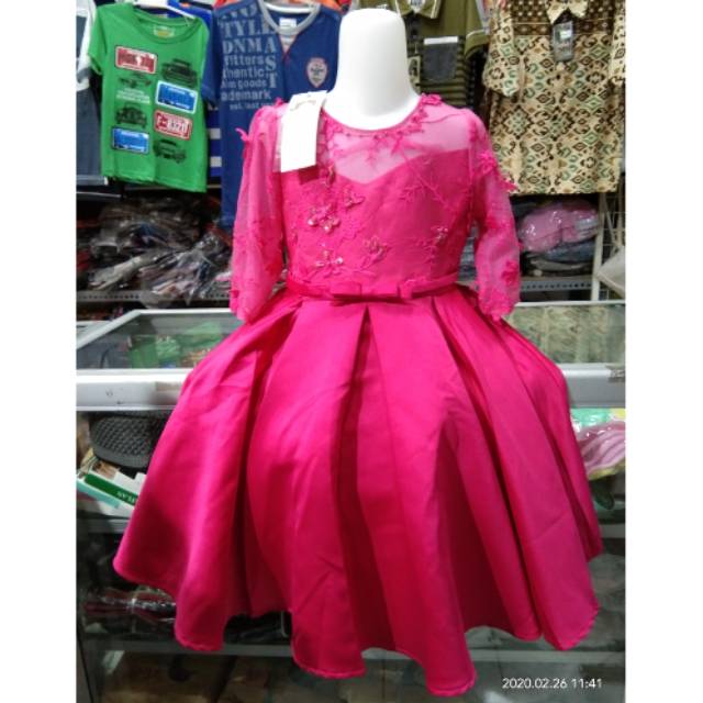 Gaun pesta anak broklat Siau Ting Ting