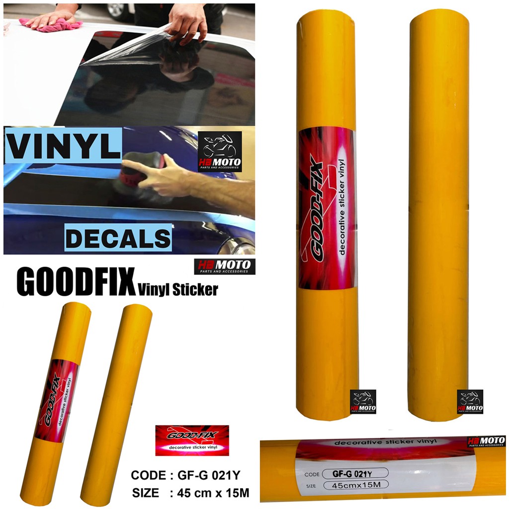 

Sticker Vinyl GoodFix Kuning Tua Kilat ( Glossy ) / Scotlight Vinyl GoodFix 45 Cm X 15 Meter
