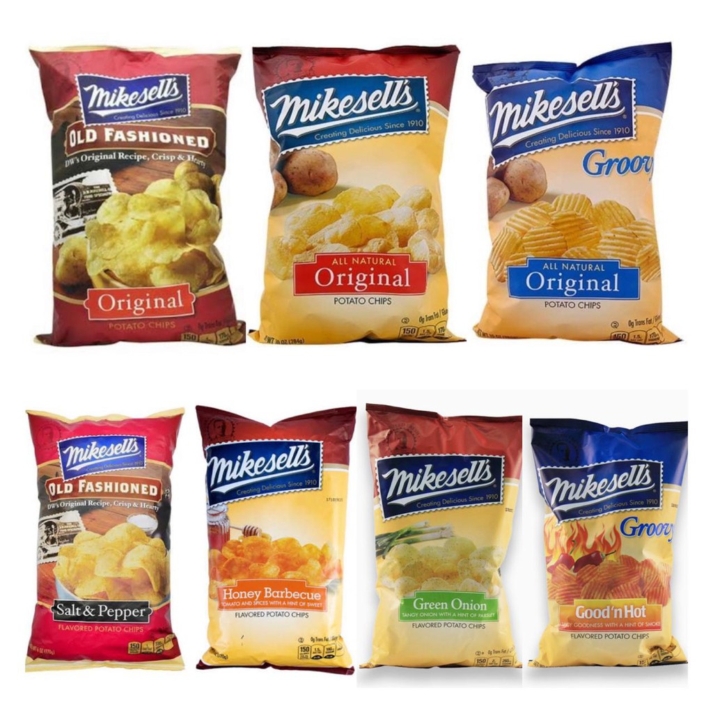 

Mikesell's Mikesells Groovy Ori Good'n Hot Old Fashioned Ori Salt & Pepper Green Onion Honey BBQ/USA