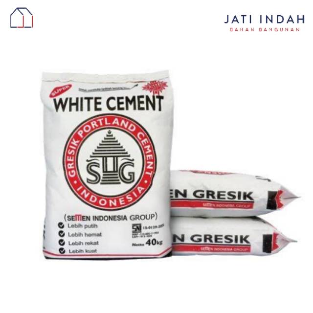 Jual Semen Putih Gresik 40 kg Super White Cement Indonesia|Shopee Indonesia