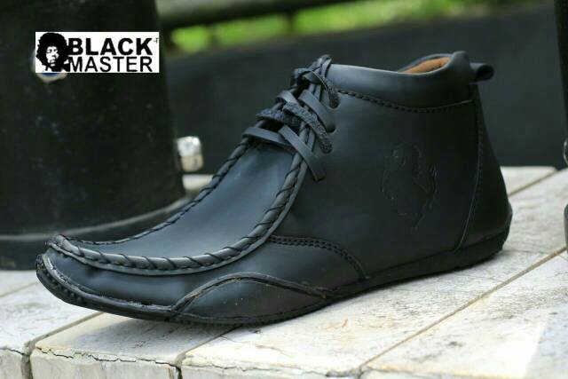 SEPATU SEMI BOOT KULIT ASLI BLACKMASTER FERRARI