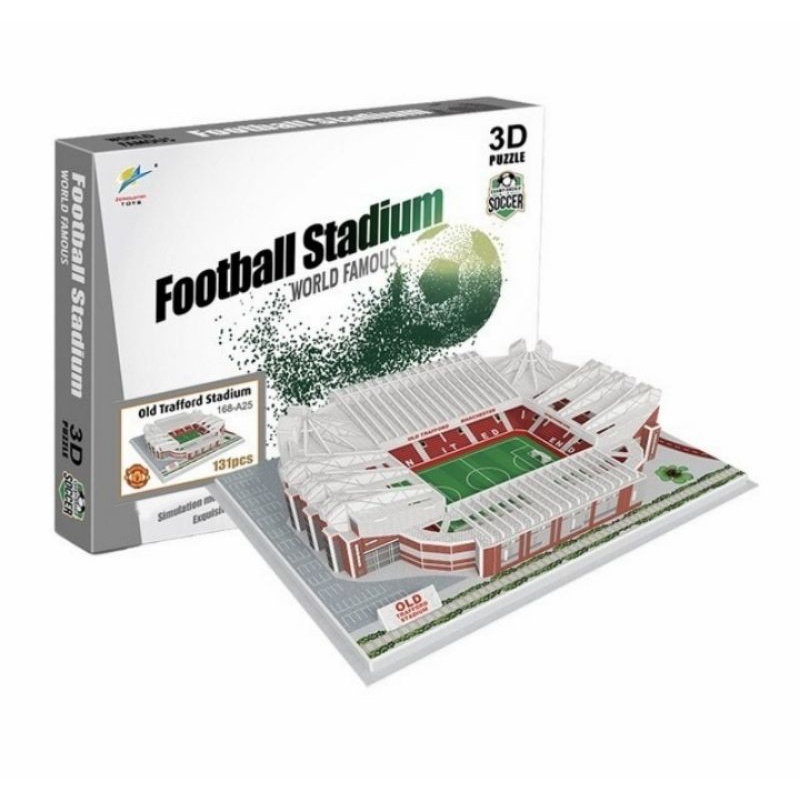 Miniatur Stadion Sepakbola 3D Puzzle Klub Eropa / Mini Replica Football Stadium European Club / Puzzle Stadion Bola Camp Nou Santiago Bernabeu Old Trafford Anfield Stamford Bridge Emirates Stadium Parc des Princes Allianze Arena San Siro Guiseppe Meazza