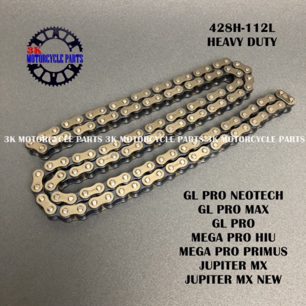 RANTE RODA RANTAI MOTOR 428H-112L JUPITER MX NEW MEGA PRO OLD GL PRO Limited