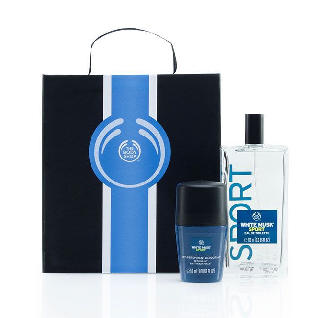 The Body Shop "WHITE MUSK SPORT" Gift Set Collection For Men (Parfum EDT 100ml + Deodorant 50ml)