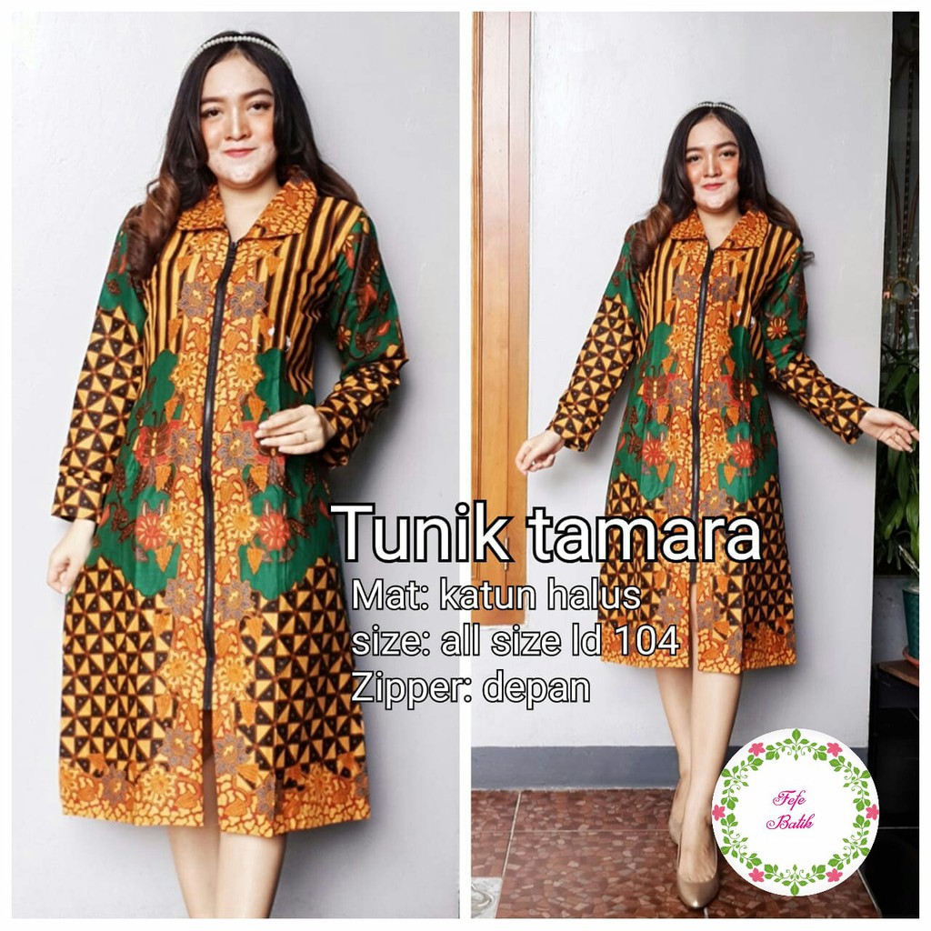 BAJU BATIK WANITA MODEL TUNIK MASA KINI TAMARA