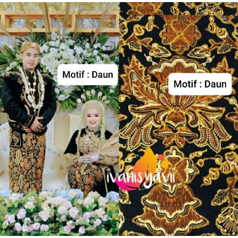 Sepasang Jarik Prodo Pengantin (Lembaran/ INSTAN), Motif Daun