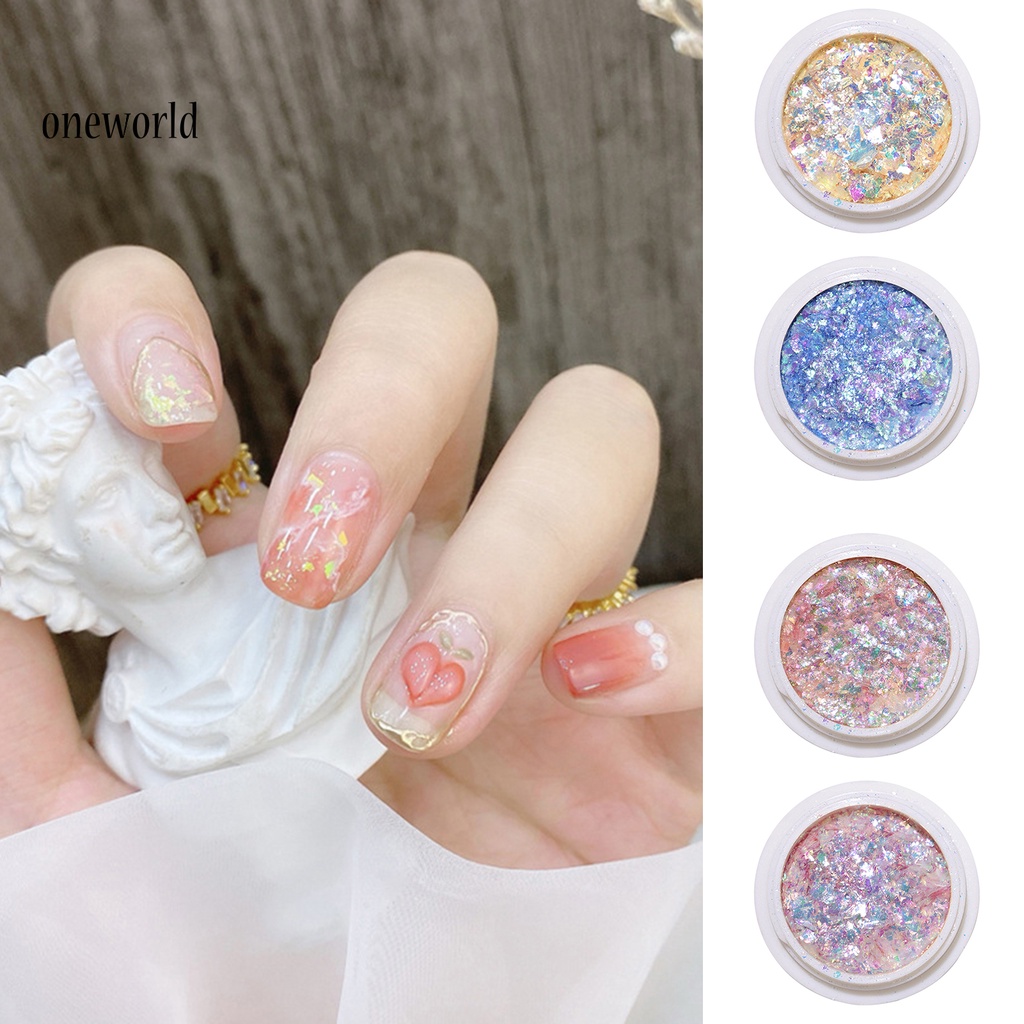 (ord) Bubuk Glitter Sequin Ultra Tipis Warna-Warni Untuk Dekorasi Nail Art / Manicure Profesional