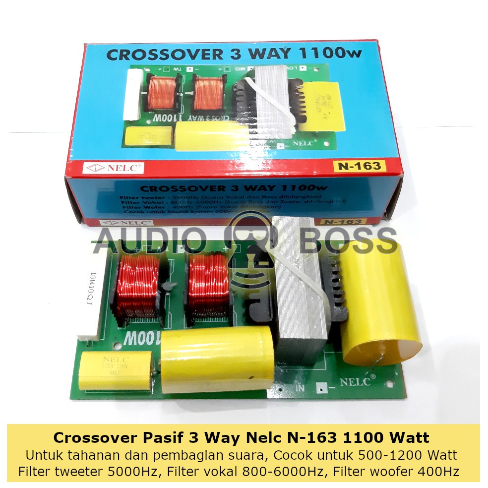 Crossover Pasif 3 Way 1100 Watt NELC N-163 N 163 500W - 1200W