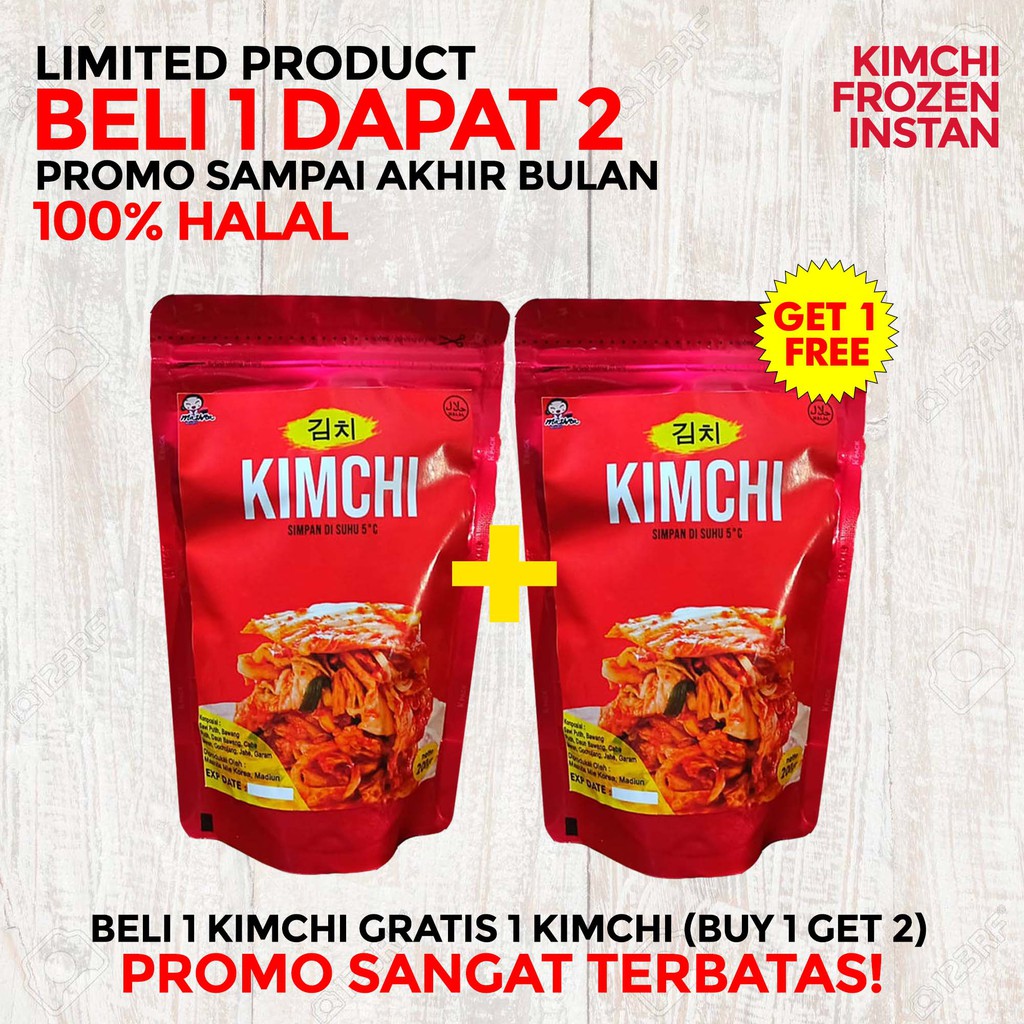 

FLASHDEAL - BUY1GET2 Promo 4.4 Kimchi / Kimci Sawi Makanan instan korea frozen HALAL Asli Spesial