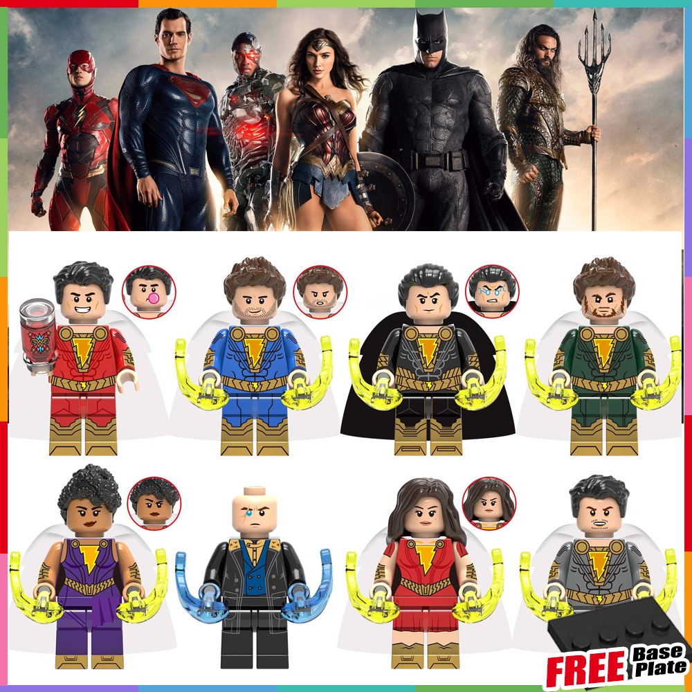 Shazam Minifigures Freddy Freeman Black Adam Pedro Pena Darla Dudley Mary Marvel DC Eugene Choi Figur Mini XH0247