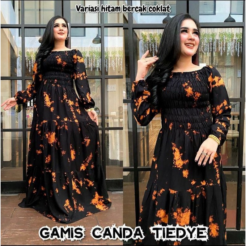 BISA COD // TIE DYE BAJU GAMIS RAYON SERUT FIT TO XL LD 110 // HOME DRESS BAJU GAMIS RAYON
