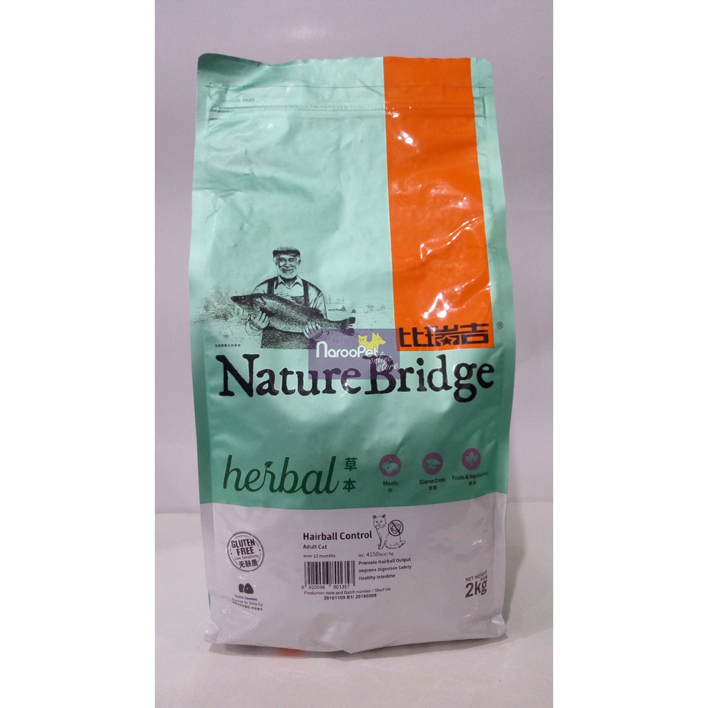 Makanan Kucing Hairball Control Nature Bridge 2 Kg Super Premium