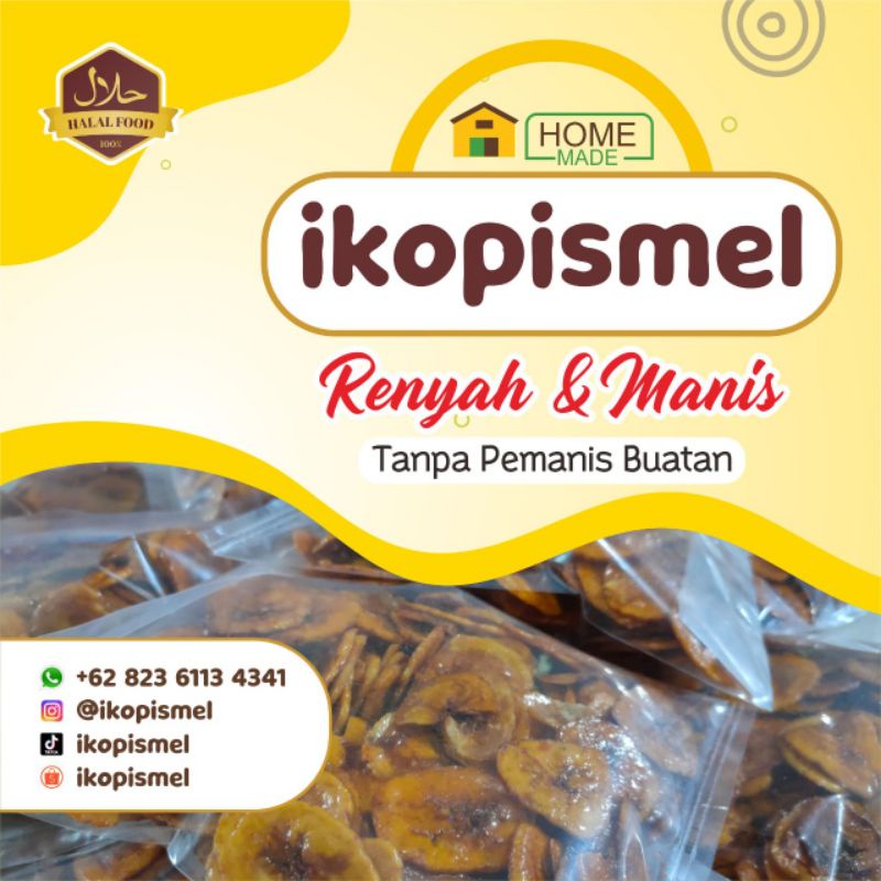 

Pisang Caramel/Manis renyah/kemasan 500gr/kemasan 1/2kg