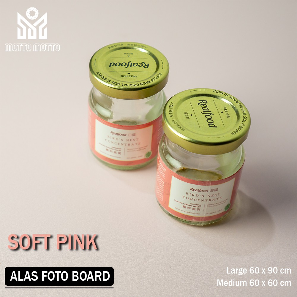 

Alas Foto Papan Board Warna Solid Soft Pink - Large