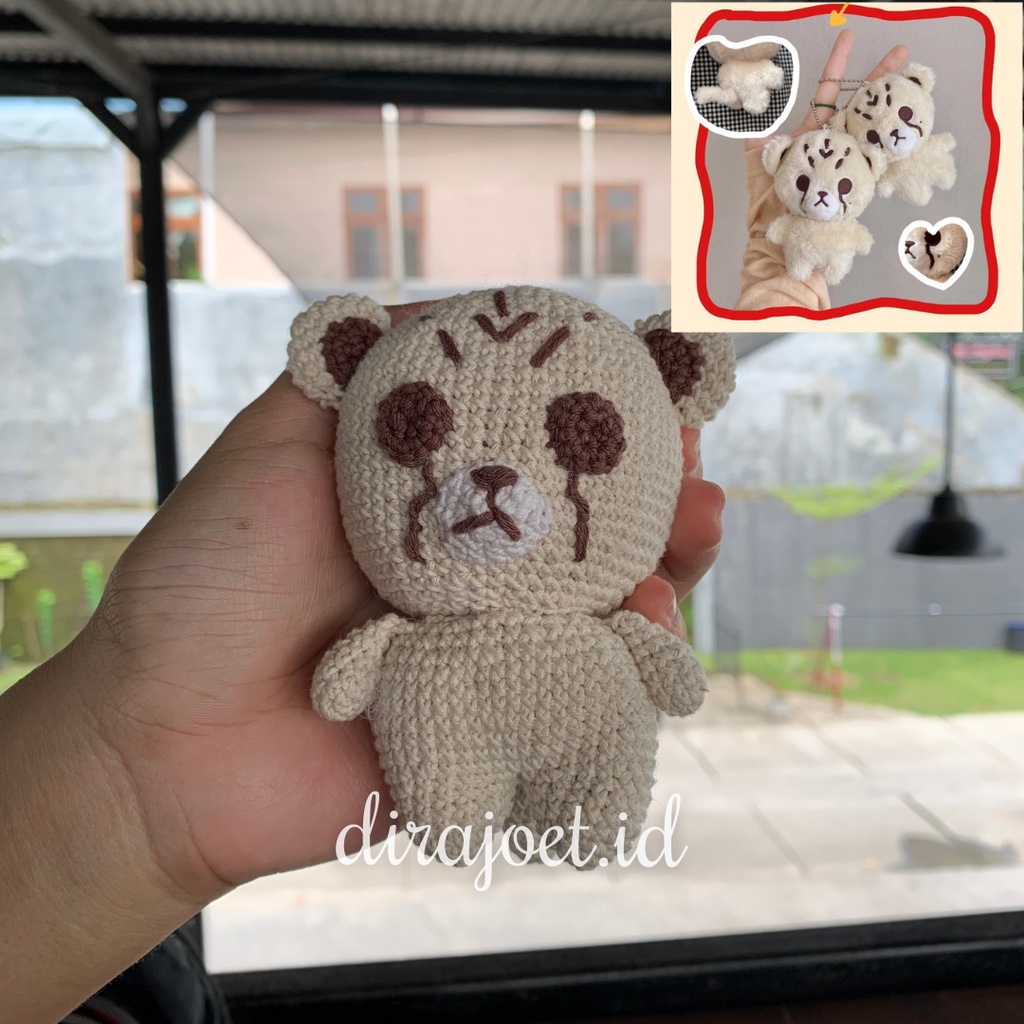 Boneka Rajut Cheetah Lee (Mark Lee NCT) Lucu/Plushie Amigurumi Cheetah Lee Whale | dirajoet