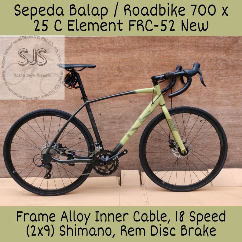 Sepeda Balap / RoadBike 700 X 25 C Element FRC-52 New Alloy 18 Speed