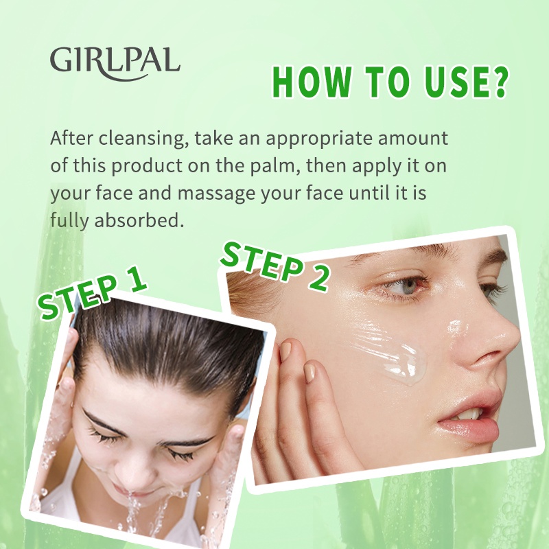 GIRLPAL Aloe Vera Gel Moisturizing Soothing Gel Soothing &amp; Moisture Cream Facial Moisturizer SkinCare