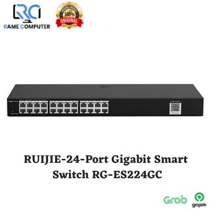 RUIJIE RG-ES224GC 24-Port Gigabit Smart Switch, 24 Gigabit RJ45 Ports,19-inch Rackmountable Steel Case