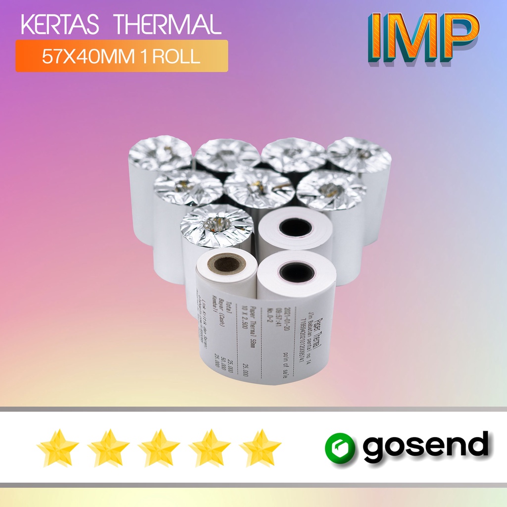 

Kertas Thermal Struk Kasir 57x38mm