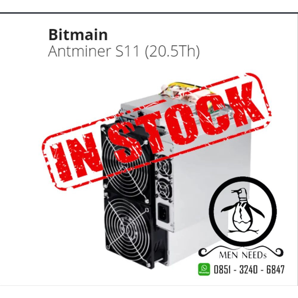 Termurah Bitmain Antminer S11 20.5Th NEW Included PSU Terlaris