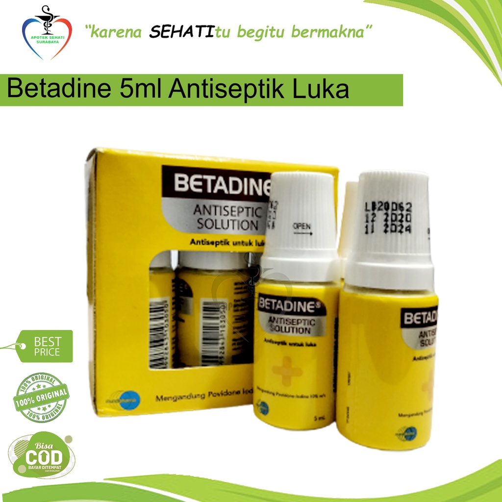 BETADINE ANTISEPTIC SOLUTION 5ml obat luka