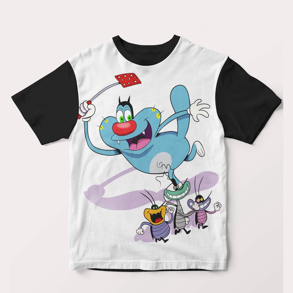 Baju Kaos T-shirt Anak Karakter OGGY AND THE COCKROACHES - 9