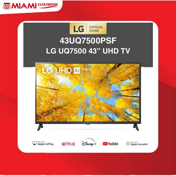 2022 LG 43UQ7500PSF / 43UQ7500 43” UHD 4K Smart TV ThinQ AI