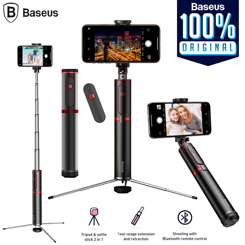 

Tongsis Tripod Bluetooth Baseus Fully Folding Selfie Stick Wireless