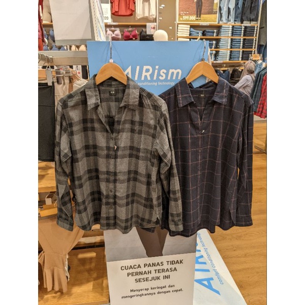 jastip UNIQLO kemeja flanel wanita