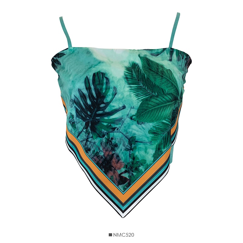 *IMPORT* Tank Top BKK / Crop Top Model Bandana Vintage / Retro-green