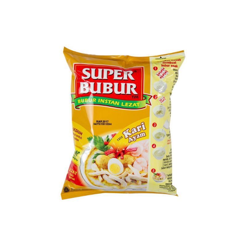 

Super Bubur Rasa Kuah Kari Ayam 45gr