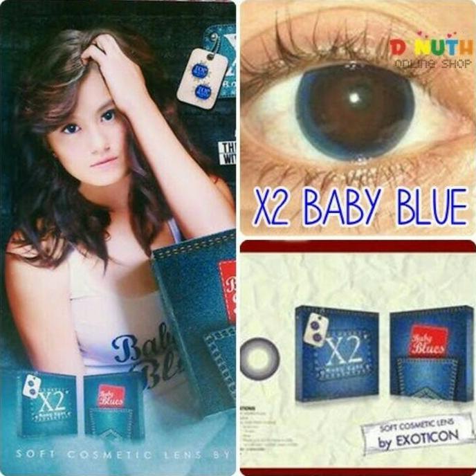 x2 baby blue/softlens big eyes/baby blue