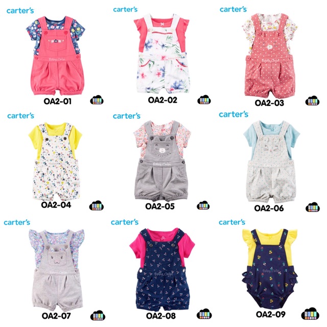 CARTERS OVERALL BABY GIRLS