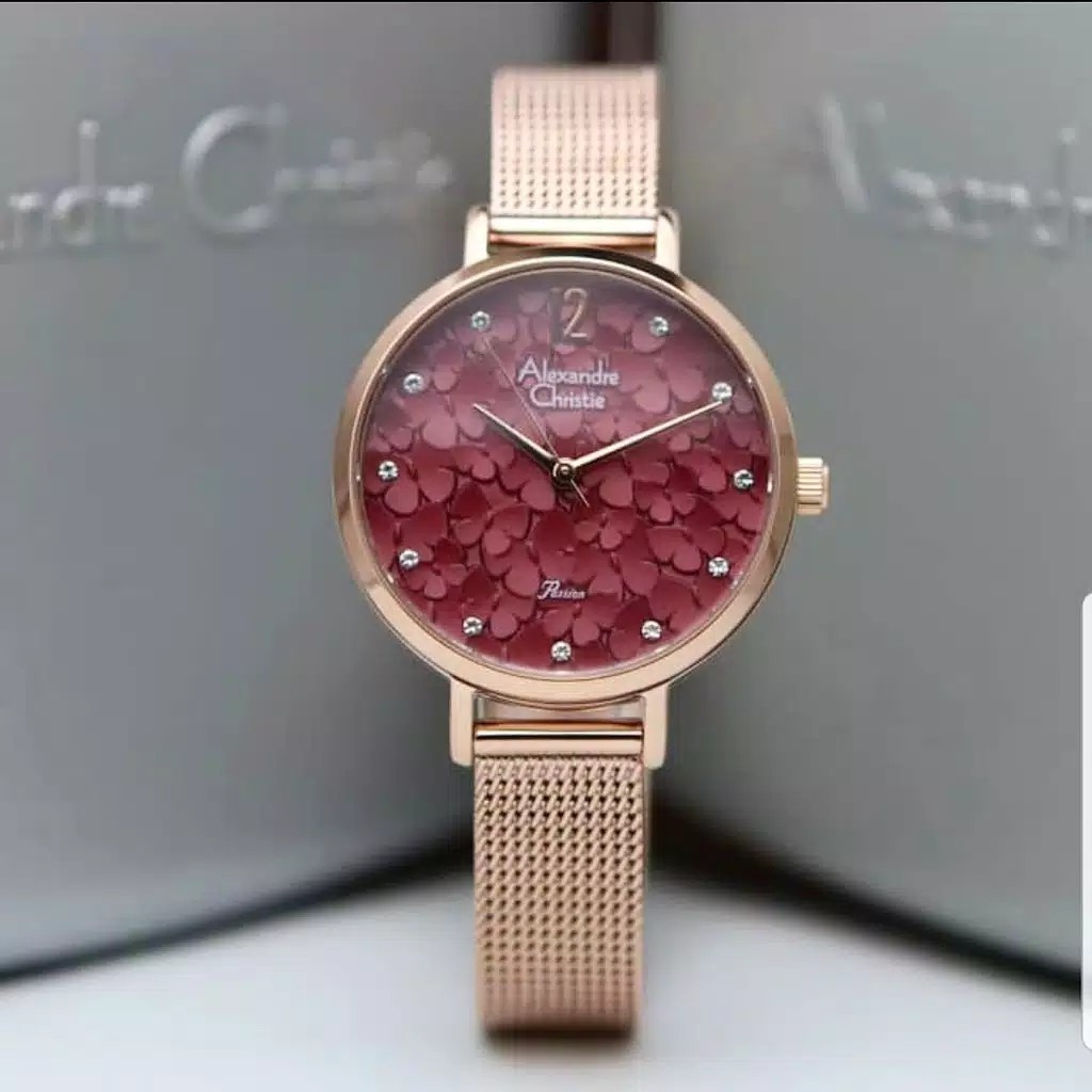 AC alexandre Christie AC 2728  wanita original stainless steel rosegold