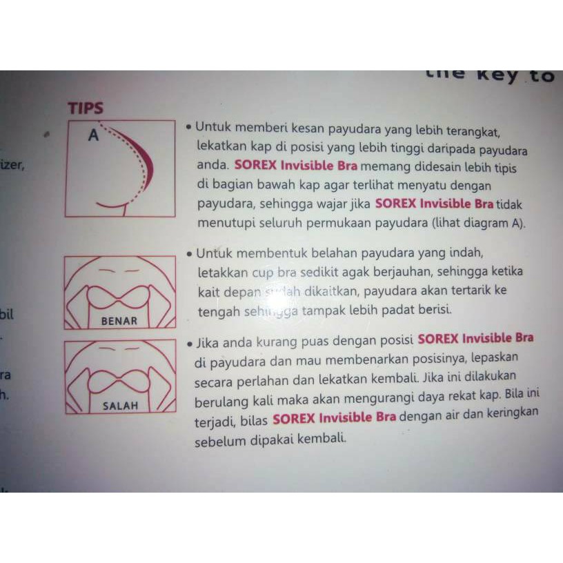 Sorex IB 001 Invisible Bra Tanpa Tali BH Tempel Silicon Dijamin Murah