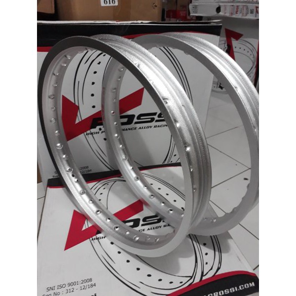 BRILIANT Velg 140 160x17 Rossi silver blas kulit jeruk