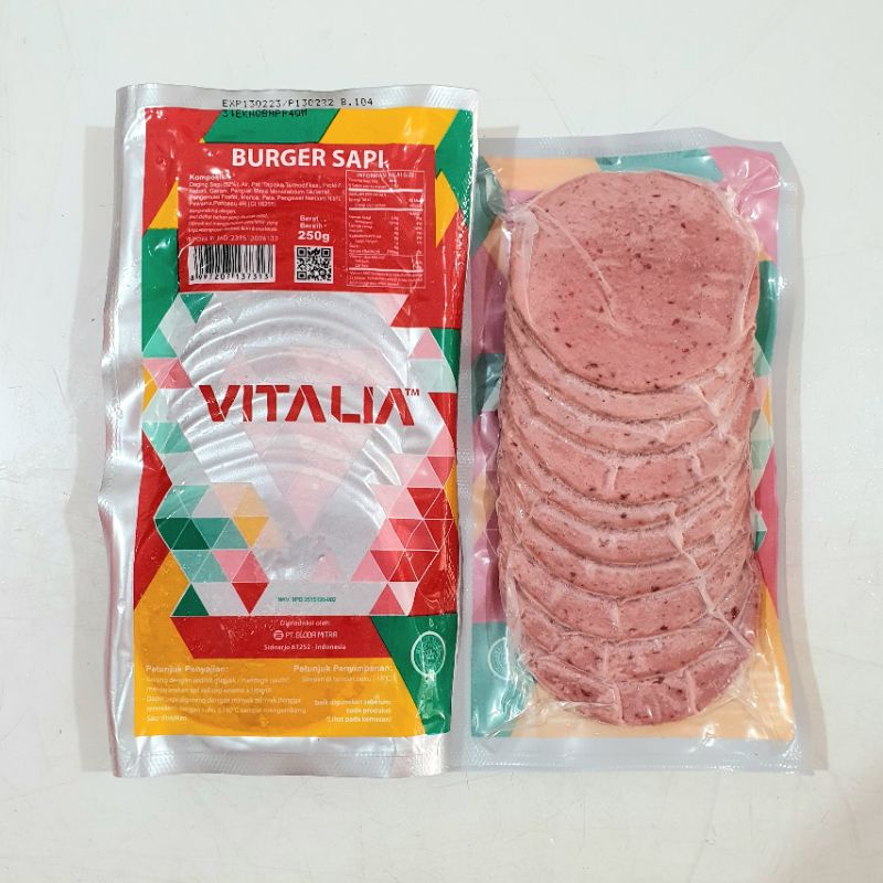 Vitalia Burger Sapi 10s 250g