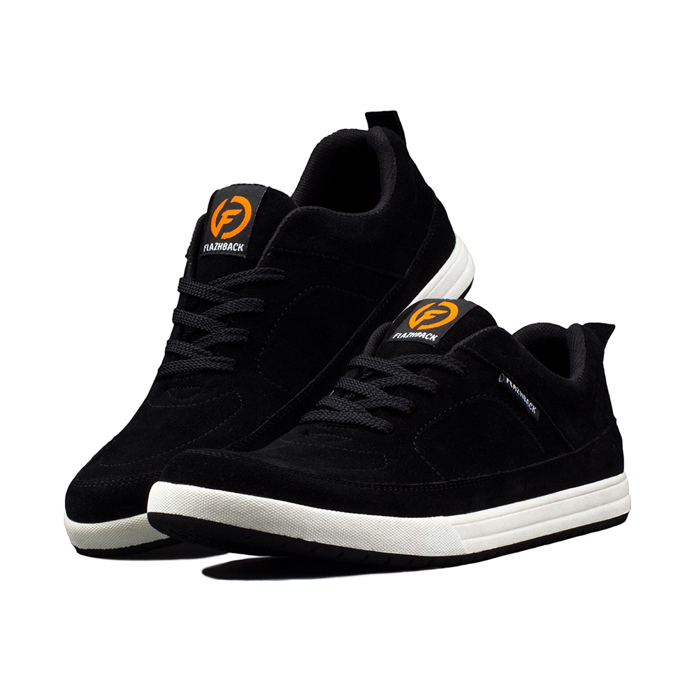 CHARLES BLACK |ManNeedMe x FLAZHBACK| Sepatu Sneakers Pria Casual Shoes ORIGINAL-Black