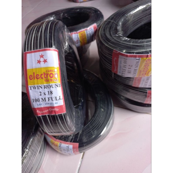 ( PER 10 METER ) KABEL SERABUT ELECTRON 2x18 SERABUT.KABEL INSTALASI LISTRIK.KABEL KOMPONEN LISTRIK AC